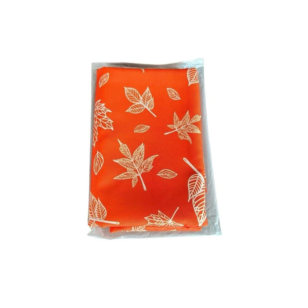 Fall Tablecloth 60x104 Rectangular Orange Maple Leaf Waterproof Thanksgiving